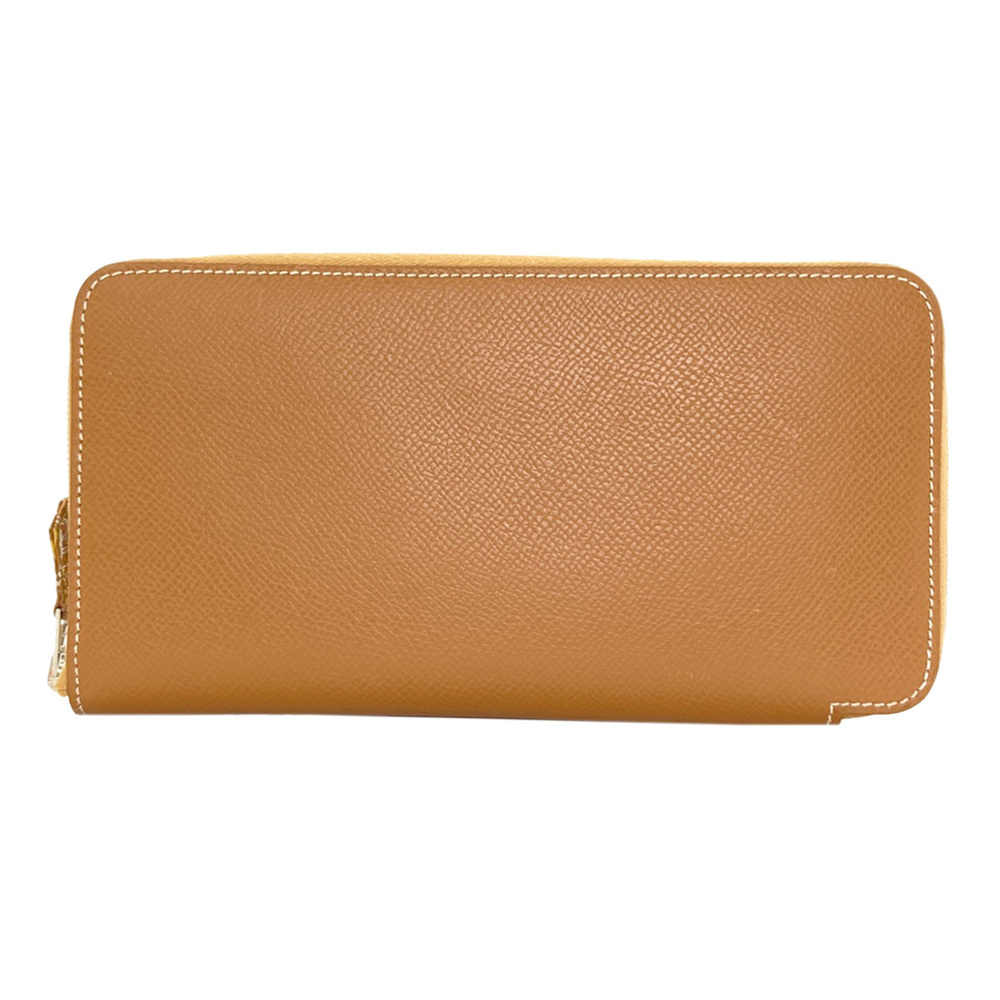 Hermes Azap Silk In Long Wallet, Gold with Silver Hardware, Epsom Leather, Wo...